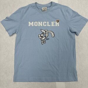 Moncler Light Blue Graphic Logo Short-Sleeve Tee